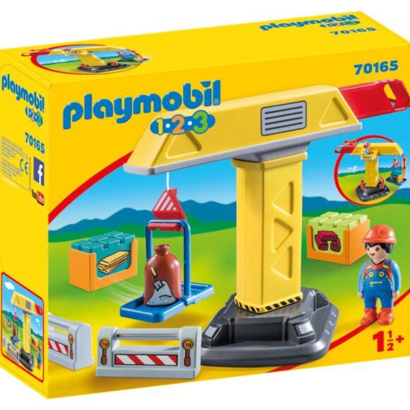 Playmobil 70165 1.2.3 Construction Crane - Picture 1 of 6